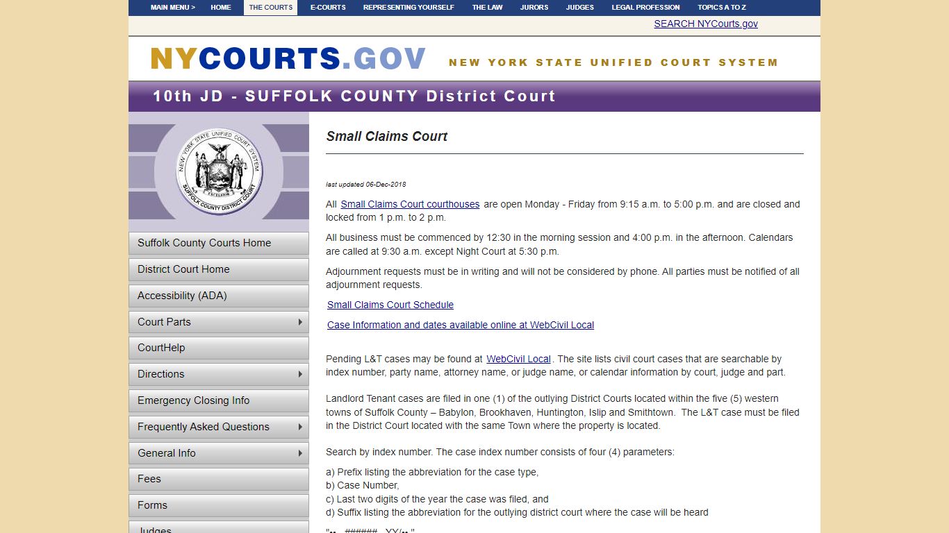 Small Claims Court - Suffolk District Court | NYCOURTS.GOV